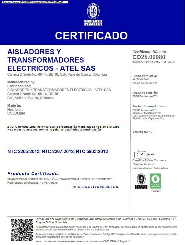 TRANSFORMADORES DE TENSIÓN  TRANSFORMADORES DE CORRIENTE
